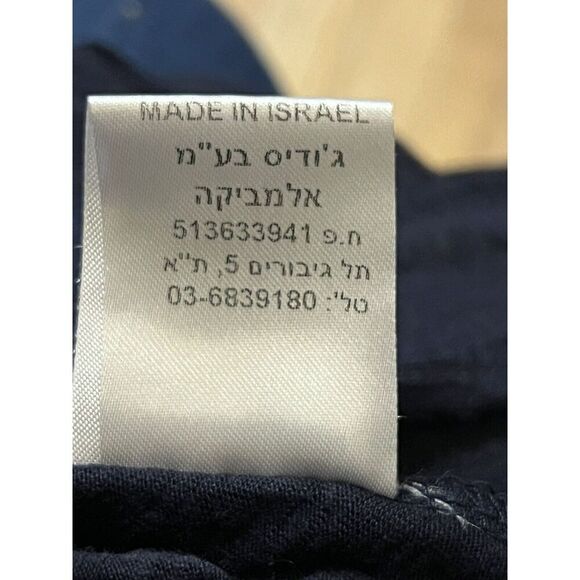 Alembika Womens 2 Large Cara Crinkle Top Ruffle Bottom Navy Blue Tunic Pockets - Picture 12 of 13